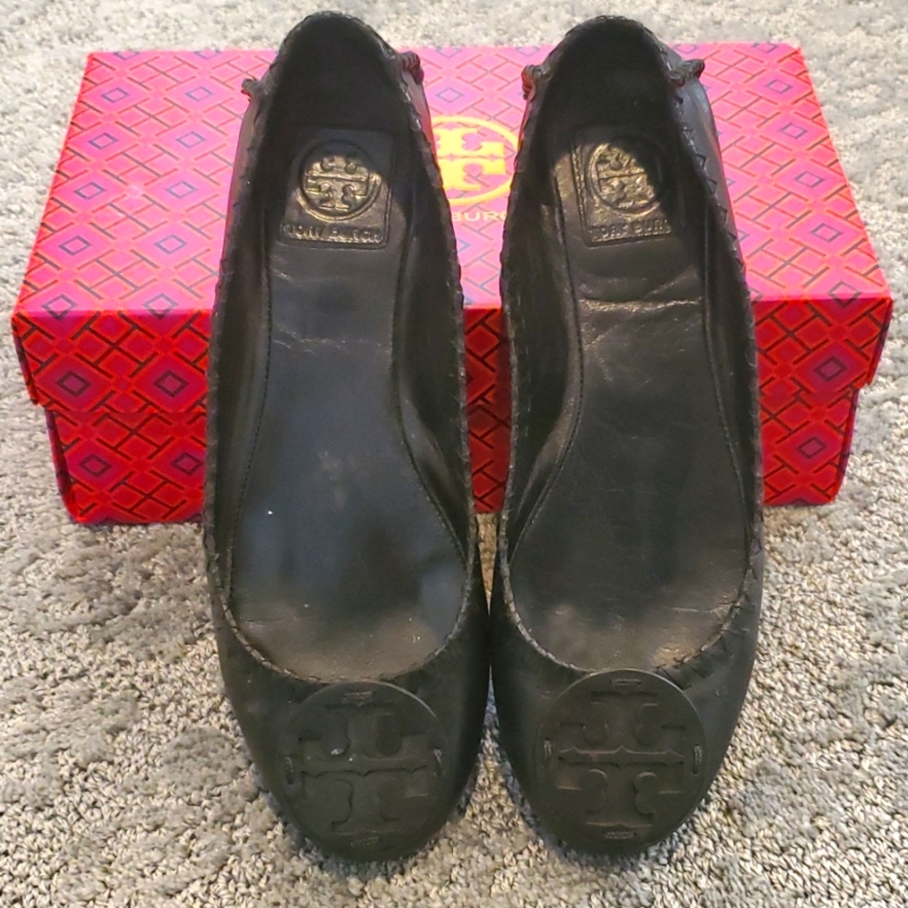 Tory Burch Black Flats